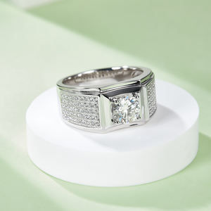 Luxury S925 Sterling Silver Selection D-color <strong>Moissanite</strong> Diamond <strong>Ring</strong> for <strong>Men</strong> and Women Party Engagement <strong>Ring</strong> GRA Certified Gift - Product Image 2