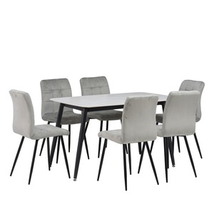 High-End Modern Kitchen <strong>Table</strong> Set Simple Design Sintered Stone Dining <strong>Table</strong> with 6 Chairs <strong>Mesas</strong> De Comedor for Sale - Product Image 1