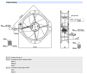 Ventilateur axial AC industriel ebm-papst W2E250-HL06-13/A01 250 mm pour applications de ventilation et de refroidissement HVAC et de refroidissement de armoires - Product Image 2