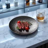 Assiette de service en mélamine, motif personnalisé, écologique, durable, passe au lave-vaisselle, style minimaliste européen, mariage, 7 pouces, dîner