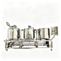 Chaisse de brassage 3 cuves 2BBL avec armoire de contrôle PID de qualité alimentaire, équipement de fermentation pour brasserie, solution clé en main pour la brasserie