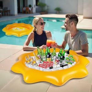 Bar de service gonflable en plastique 37'' <span class=keywords><strong>avec</strong></span> glacière pour boissons, flotteur de <span class=keywords><strong>piscine</strong></span> portable de 5L pour <span class=keywords><strong>camping</strong></span> <span class=keywords><strong>et</strong></span> fêtes - Product Image 3