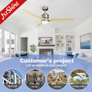 1stshine Ventilador <span class=keywords><strong>de</strong></span> techo Iluminación estable Palas <span class=keywords><strong>de</strong></span> madera multicolor Ventiladores <span class=keywords><strong>de</strong></span> techo LED con control inteligente - Product Image 5