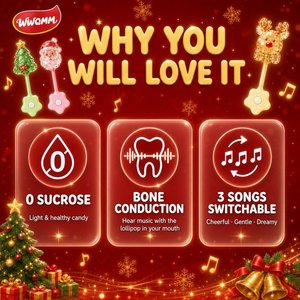 Boîte mystère musicale de Noël en forme de <span class=keywords><strong>sucette</strong></span>, bonbons durs à thème de Noël, 1 pièce par boîte pour enfants, cadeau surprise pour fête de Noël - Product Image 1