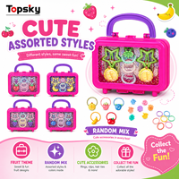 Ensemble d'accessoires pour cheveux pour filles, comprenant des pinces et des élastiques à cheveux en forme de fruits, un sac de rangement pour bijoux et une boîte cadeau