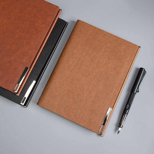 Carpeta Delgada A5 de Cuero PU con 6 Anillas, Cuaderno Recargable Ligero con Ranuras <span class=keywords><strong>para</strong></span> Tarjetas <span class=keywords><strong>para</strong></span> el Desplazamiento Diario y la Oficina - Product Image 3