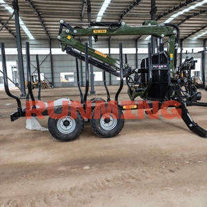 Remorque forestière hydraulique pour <span class=keywords><strong>tracteur</strong></span> Runming, capacité 8 tonnes, avec rotation à 360° °   Grue à grappin rotative - Product Image 2