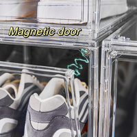 Organisateur de Boîtes à Chaussures Empilables en Plastique Transparent avec Logo Personnalisé pour Présentation de Baskets et Rangement Domestique