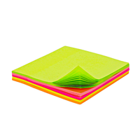 Cubes de notes autocollantes personnalisables durables en gros, 3x3 pouces, 5 couleurs, 100 feuilles par bloc, papeterie pour étudiants