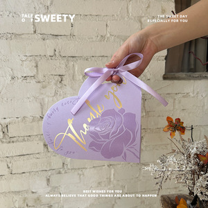 Boîte-cadeau élégante avec poignée en forme de cœur-Boîte à bonbons en feuille d'or en relief avec ruban d'arc pour les faveurs de la Saint-Valentin de mariage et la décoration de fête de festival - Product Image 6