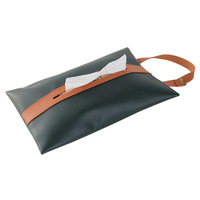 Distributeur de mouchoirs et de serviettes en cuir PU fait main de style américain, respectueux de l'environnement, pour hôtels, emballage en carton