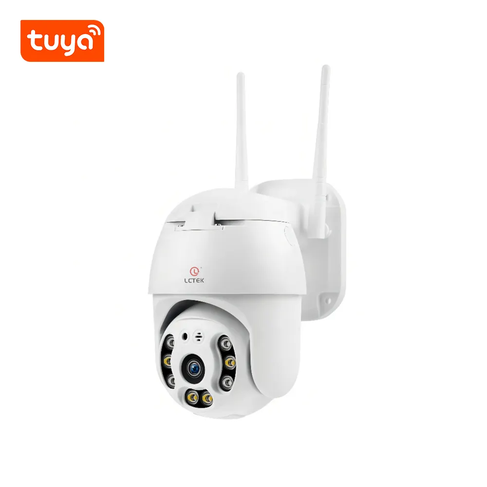 LCLCTEK Tuya Smart 1080P WIFI-Überwachungs kamera 4X Digital zoom im Freien IR PTZ Speed Dome Drahtlose P2P-CCTV-KAMERA