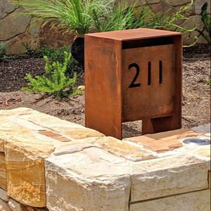 Boîte à courrier extérieur en métal, lettre pour colis, en acier Corten, 50 unités - Product Image 2