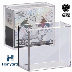 Boîte de présentation personnalisée transparente résistante aux UV pour lot de boosters Pokémon TCG légers, 10 boîtes, protection en acrylique - Product Image 1