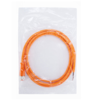 Conector Circular M12, Cable Sobreformado Naranja Personalizado, 12 Pines, Código A, Arnés de Cableado Industrial Recto