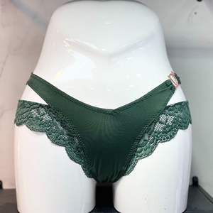 Ropa Interior Elástica Sexy y Cómoda para Mujer al por Mayor, con Encaje Estampado y Parches, Pantalones Cortos de Moda con Cierre en V - Product Image 5