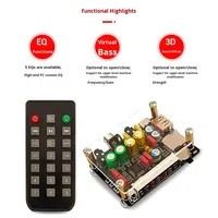 ZK-DAM-K1 DC5V préampli DSP réglage pour Bluetooth USB carte son coaxial TF décodeur carte avec Interface TYPE-C Module électronique