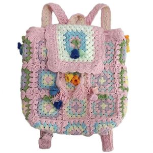 Nueva Mochila de Ganchillo de Diseño, Mochila Hecha a Mano, Estilo Vintage Boho, Multiusos, en Oferta, Hermosa Mochila de Diseño para Chicas - Product Image 1