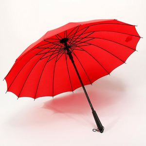 Custom Long-Handled Golf Business Double Reinforcement Straight Handle Rain Umbrella - Product Image 2