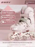 Patins à roulettes unisexes pour enfants et adultes, pour filles et garçons, double boucle de protection, roues en PU, patinage sur glace