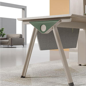 Pengpai आधुनिक Minimalist शैली कार्यालय फर्नीचर एल के आकार का लकड़ी एल्यूमीनियम मिश्र धातु पैर बॉस तालिका कार्यकारी डेस्क - Product Image 5