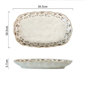 Piatto per Pesce in Ceramica Stile Giapponese Creativo ed Ecologico, Design Retrò in Terracotta Grezza per Feste - Product Image 6