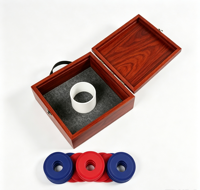 Boîte à lancer en bois pour jeu de lancer de rondelles - Légère et portable pour une utilisation en intérieur/extérieur