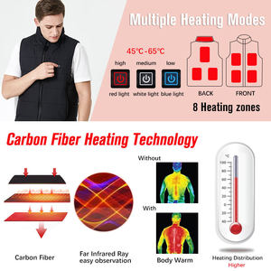 Stock Men's Winter Casual Heated <strong>Gilet</strong> 3-Stall Adjustable Temperature <strong>Lightweight</strong> USB Charging Warm Vest Turtleneck Waterproof - Product Image 5