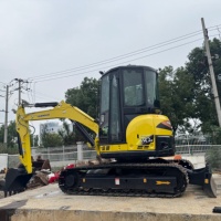 Mini-excavatrice hydraulique sur chenilles Yanmar Vio55 d'occasion, importée du Japon, 5,5 tonnes, à bas prix