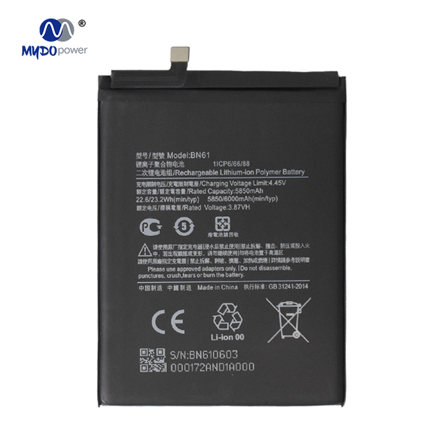 Poco X3 Pro 8G Mi 8 Lite BN61 NFC 100% Original Capacity 6000mAh Lithium Battery 12-month Warranty Replacement Stock