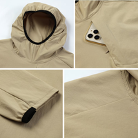 Vêtements de sport pour hommes sweats à capuche sport logo personnalisé nylon à séchage rapide entraînement en plein air pull imperméable décontracté automne veste de sport pour hommes