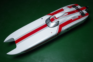 Thuyền đua chạy xăng ARTR Nitro Fiber Glass DTRC G30E HELLCAT lớn nhất, không có hệ thống điều khiển từ xa, tốc độ 70km/h, động cơ 30CC - Product Image 5