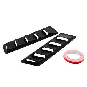 Couverture de ventilation universelle pour voiture en ABS noir, panneau d'admission d'air avec ruban adhésif pour la décoration du capot - Product Image 1