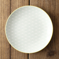 Assiettes de Table en Porcelaine Céramique Style Nordique Peu Profondes de 6 Pouces, Service de Vaisselle pour Restaurant
