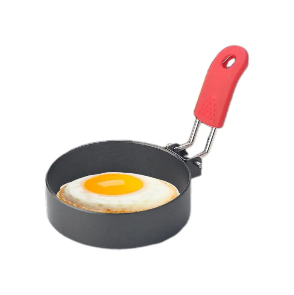 Round Stainless Steel Egg Mold Pancake Baking Tool With Handle