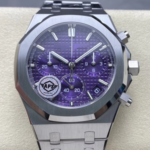นาฬิกาดำน้ำสุดหรู คุณภาพเยี่ยม เครื่องกล 41 มม. โรงงาน APS กลไก ETA 4401 รุ่น 26240 นาฬิกาโครโนกราฟสีม่วงอเนกประสงค์ - Product Image 1