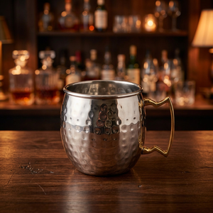 Classic Stainless Steel Moscow Mule Mug <b>Copper</b> Finish Look Hammered Pattern 6-12 Hours Thermal Insulation Eco-Friendly Gift <b>Cup</b> - Product Image 3
