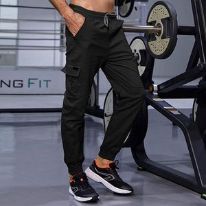 Pantaloni Cargo da Uomo <span class=keywords><strong>con</strong></span> Grandi Tasche <span class=keywords><strong>Laterali</strong></span>, Jogger Sportivi, Colore Kaki - Product Image 4