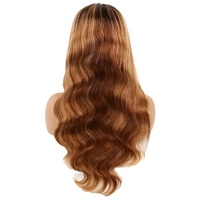 Perruque Lace Frontale Femme, Raie au Milieu, Grandes Ondulations, Cheveux Longs Bouclés, Volumineuse, Teinte Naturelle Brun/Blond, Superbe, Tendance et Pleine de Caractère