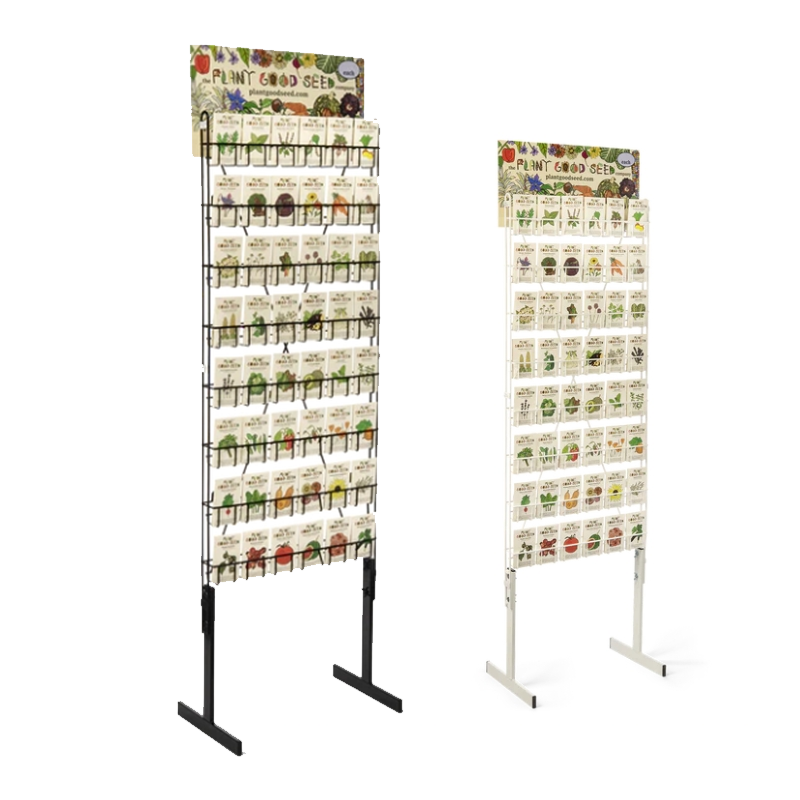 Apache Factory Customized Metal Iron Wire Seed Display Racks Supermarket Grade for Seeds Plants and Crops