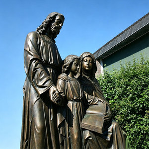 Escultura de la <span class=keywords><strong>Sagrada</strong></span> <span class=keywords><strong>Familia</strong></span> de Bronce de Tamaño Real para Decoración de Iglesias, Escultura Religiosa Cristiana de San José, María y el Niño Jesús - Product Image 5