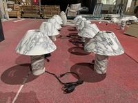 Lampe en forme de champignon en marbre italien, décoration de table, veilleuse