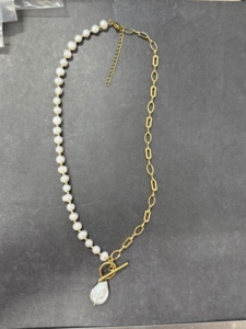Collana Multistrato in Stile Bohémien con Cristalli e Perle d'Acqua Dolce, Gioiello Impermeabile in Acciaio Inossidabile per Donne - Product Image 3