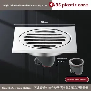 OEM All-copper Anti-Odor Core Floor Drain for Bathroom Shower Room Hotel Washing <b>Machine</b>-Modern and Simple Design - Product Image 6