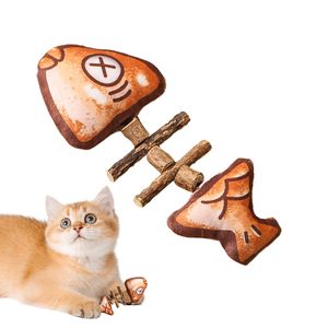 Fish Bone <strong>Cat</strong> Chew Toy Natural Silvervine Polygonum Stick Teeth Cleaning Dental Enrichment Interactive <strong>Cat</strong> Play Boredom Relief - Product Image 5