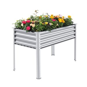 قطعة نبات مخصصة مجلفنة أسرة حديقة مرتفعة للأماكن الخارجية مع أرجل 48*24*31in مرتفعة لزهور الخضروات - Product Image 3