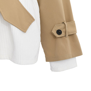 <span class=keywords><strong>Trench</strong></span>-Coat d'hiver <span class=keywords><strong>kaki</strong></span> vintage pour femmes, manteau <span class=keywords><strong>court</strong></span> de banlieue, respirant, doublure en polyester, rembourré, imprimé mince et tissé - Product Image 6