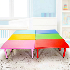 Ensemble de bureaux et chaises d'école en plastique de conception chinoise pour la zone d'écriture des enfants - Mobilier scolaire durable pour usage commercial - Product Image 1