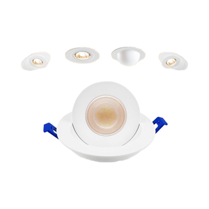 Lanbot <span class=keywords><strong>4</strong></span> <span class=keywords><strong>inch</strong></span> 5cct Gimbal <span class=keywords><strong>LED</strong></span> Đèn lõm 360 điều chỉnh hướng 2700k-5000K thay đổi độ sáng trang bị thêm nhúng có thể đèn - Product Image 1