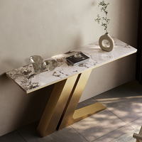 Usine en gros maison métal marbre couloir entrée table console hall entrée luxe moderne console